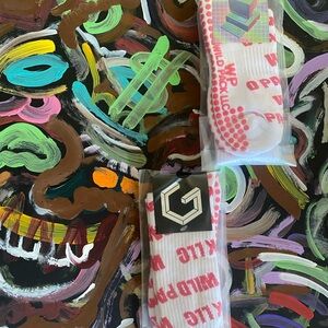 Wild Pack $$ Socks - White and Pink